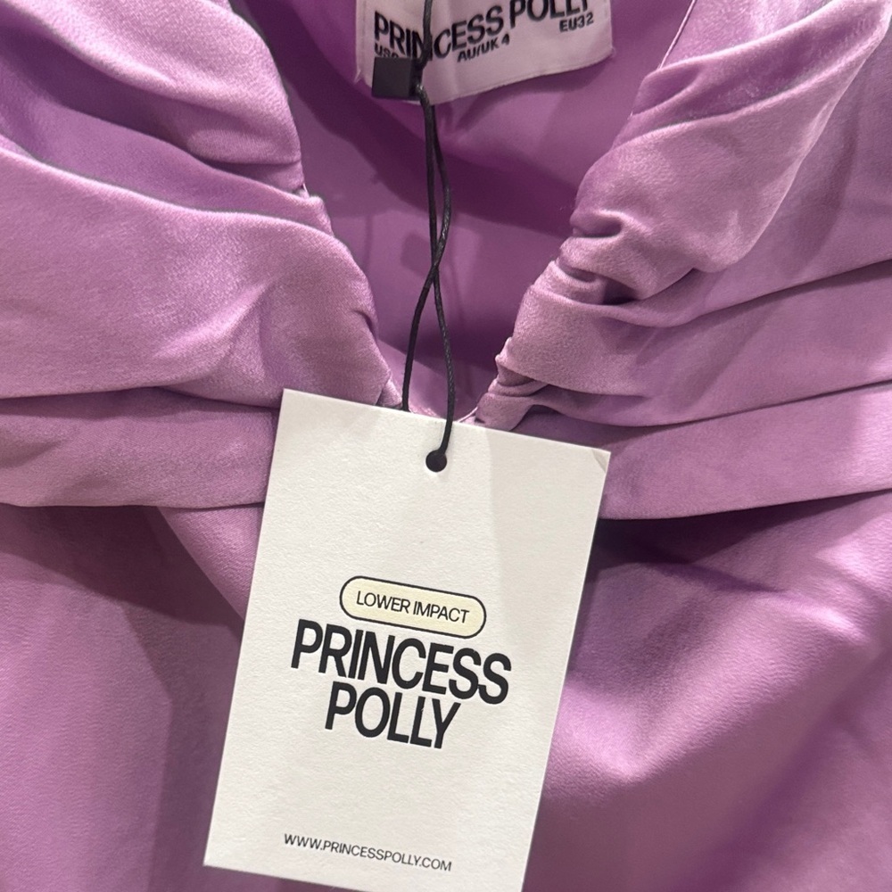 NWT Princess Polly Strapless Purple Mini Dress - Picture 9 of 9